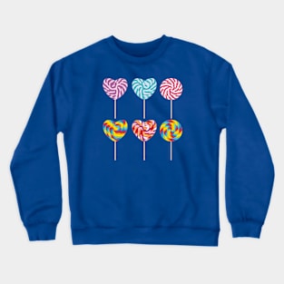 Candy on stick with twisted design Crewneck Sweatshirt